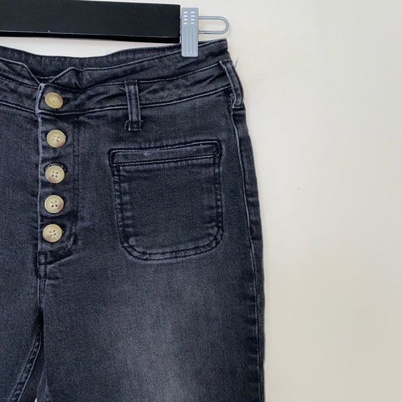 Anthropologie Black Button-Up Women's Jeans - Picture 4 of 6